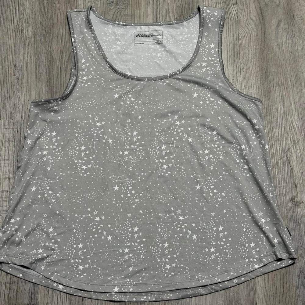 Eddie Bauer Star Print Sleep Tank Top Women Size XL